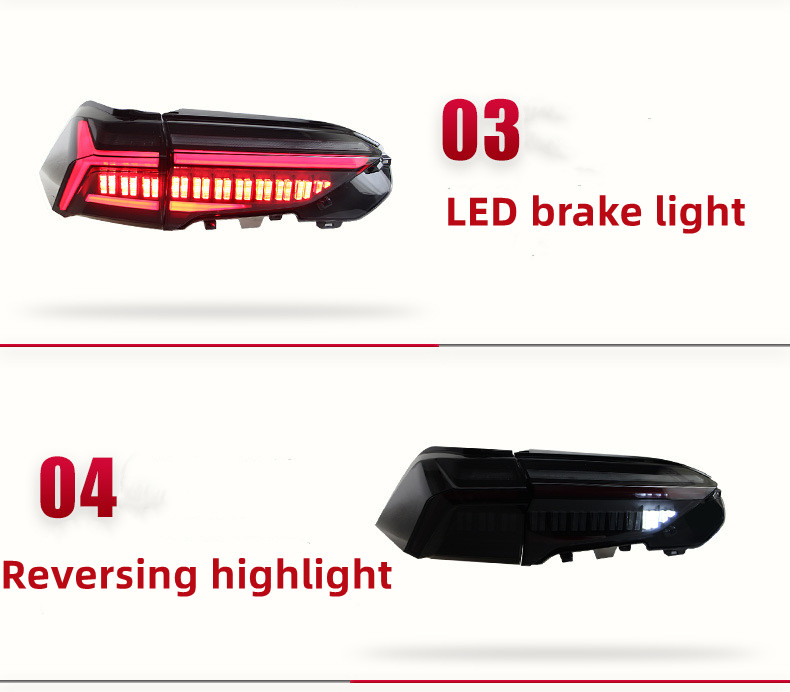 Car Lights For Toyota RAV4 20 20-20 22 Tail Lamp Assembly LED Running Horse Running Lamp Streamer Turn Light