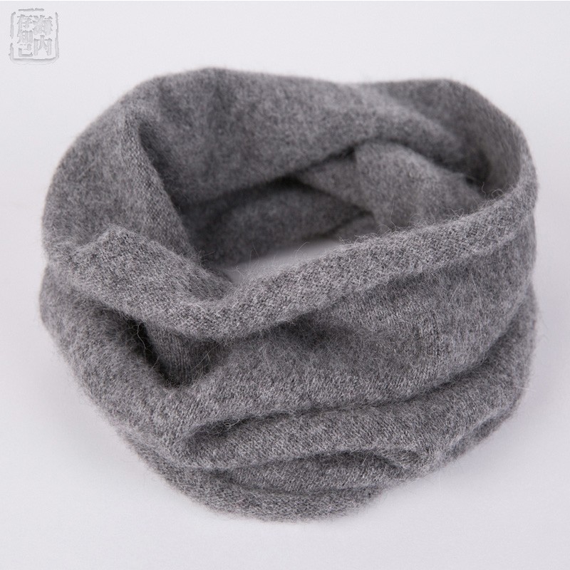 Scarves Women Tube Scarf Wool Cashmere Lightweight Neck Ring Warmer Angora Rabbit Hair Cowl Collar Loop Female Soft Knitting Accessories 230907