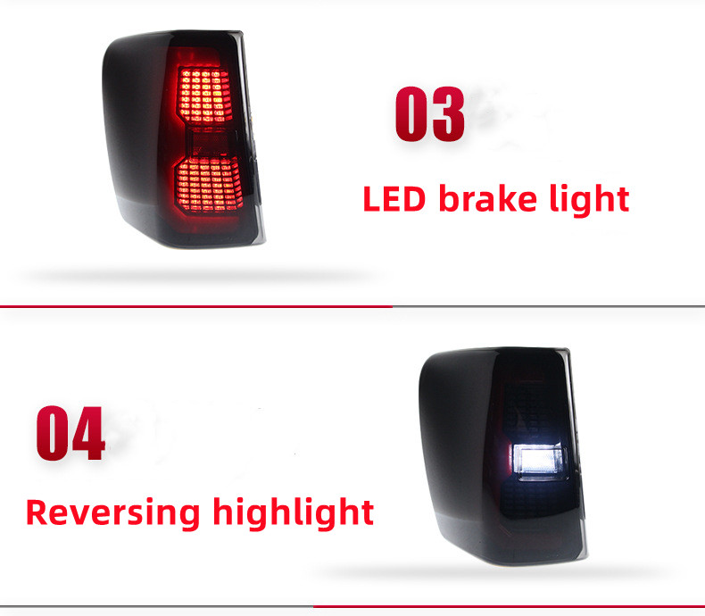 Taillight all LED For Jeep Grand Cherokee 1999-2004 Rear Lights LED Signal Brake Taillights Reversing Highlight