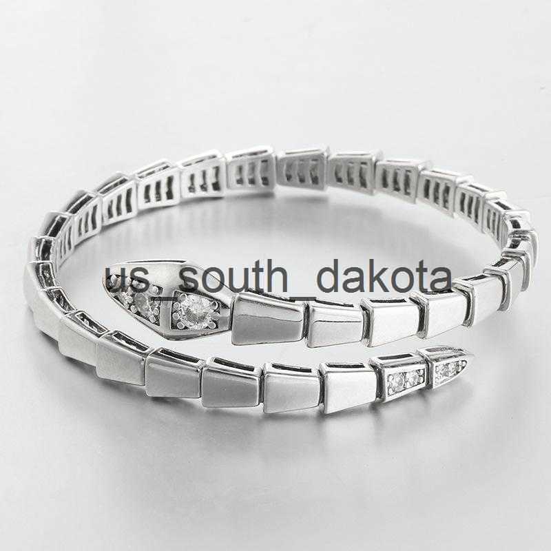 Chain Charm Bracelets Bone Women Open Adjustable For Stainless Steel Men Micro Diamond BraceletsCharm x0909