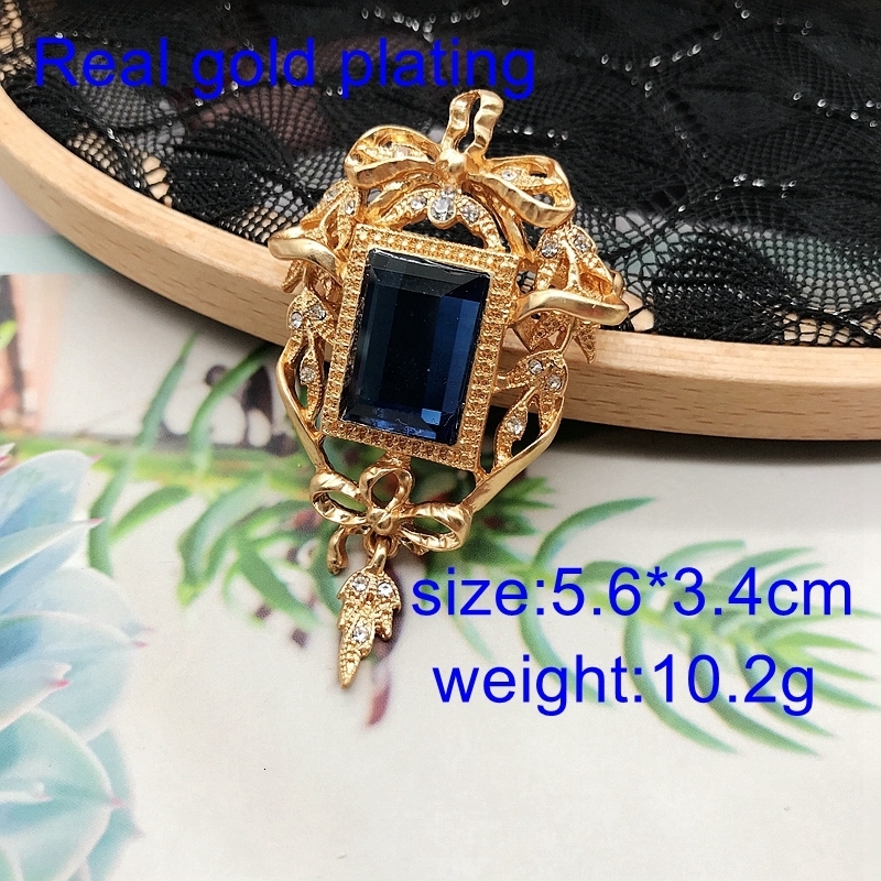 Pins Brooches s Big Bow Rectangle Blue Vintage Flower Pearl Pendant Banquet Jewelry Wholesale Highquality Accessories 230908