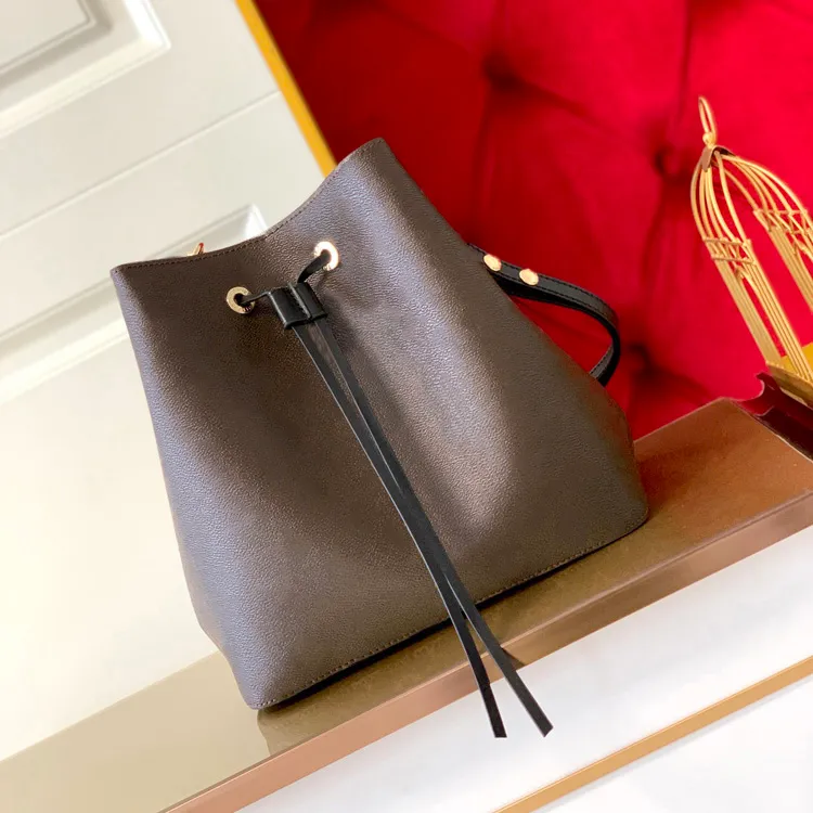 luxurys designers bag NEONOE Bucket Shoulder Bags flower Purses Women Tote Brand Letter Genuine Leather Handbags crossbody bag