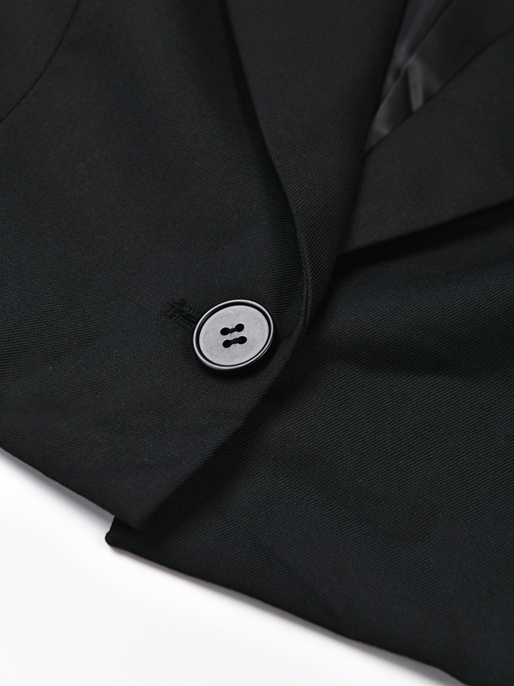 Women's Suits Blazers DEAT Fashion Denim Patchwork Blazer Notched Collar Single Button Long Sleeve Short Suit Jackets Autumn 2023 7AB010 230908