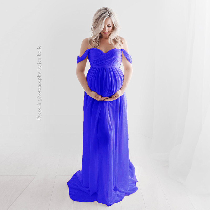 White Dot Tulle Maternity Photography Props Dress See Through Maternity Photo Shoot Tulle Long Dress Lantern Sleeve R230909
