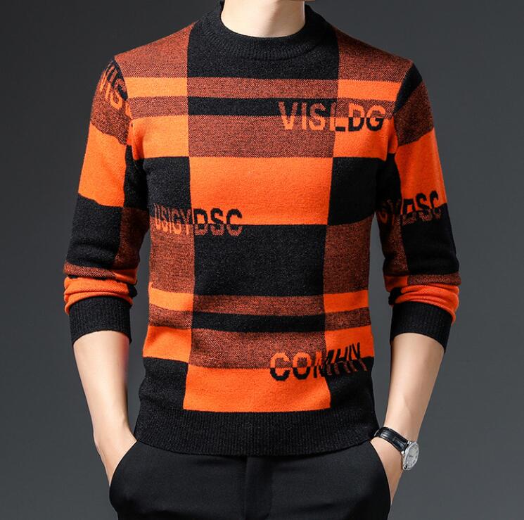 Mens Sweaters Wool With Letters Pattern Knitted clothes Jumper Long Sleeve Sweater Warm Fashion Casual Knit Sweaters