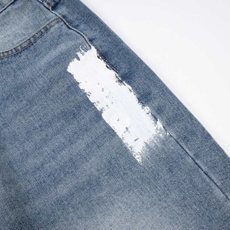 Men's Jeans Streetwear Splash Ink Men Women Patchwork Punk Hip Hop Pants Flared 2023 Spring Destroyed Ripped 230909