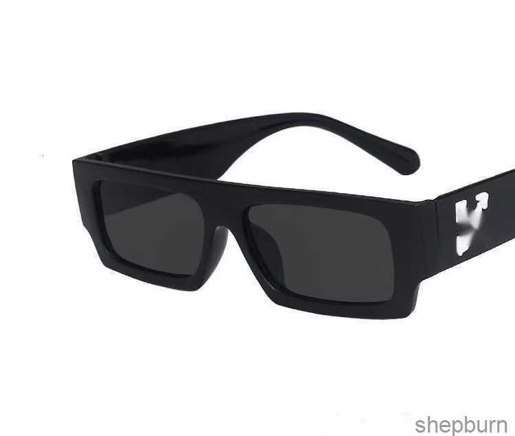 Fashion Off w Sunglasses Designer Offs White New Small Frame Square Personalized Trend Snowflake Sunshade Street Photo