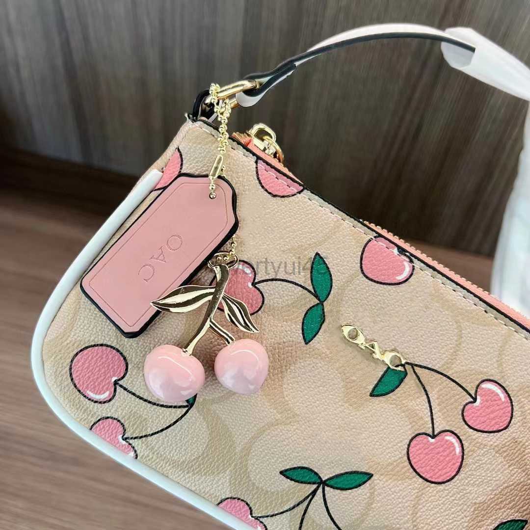 Totes Cherry Underarm Wrap Fragrant designer bag Cherry Pendant Shoulder Oblique Cross body bag tote bag qwertyui45