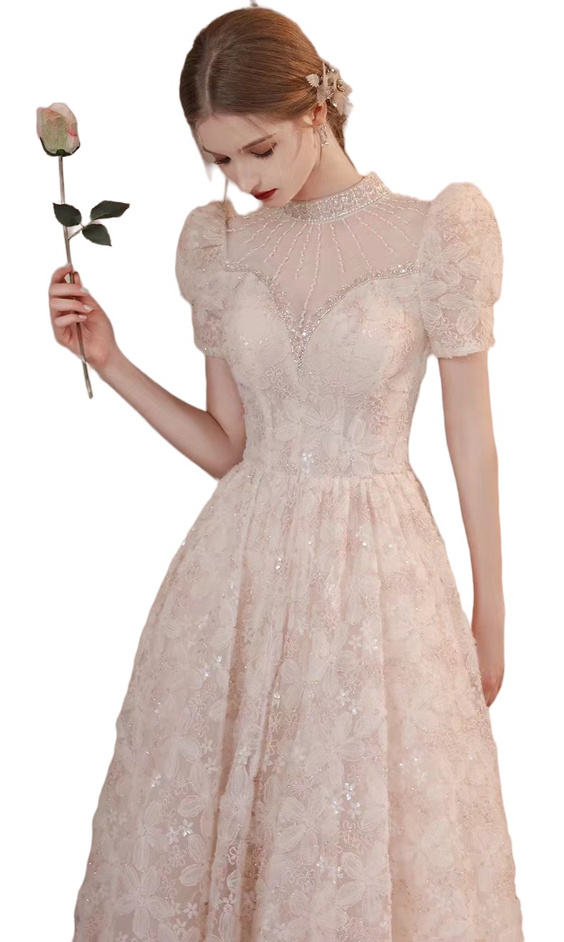 shiny gown Wedding Dresses 2023 Ball Gown Plus Size Princess for Women Short Sleeves Country Boho Bridal Gowns Nude ing sexy beach Vestido De Noiva
