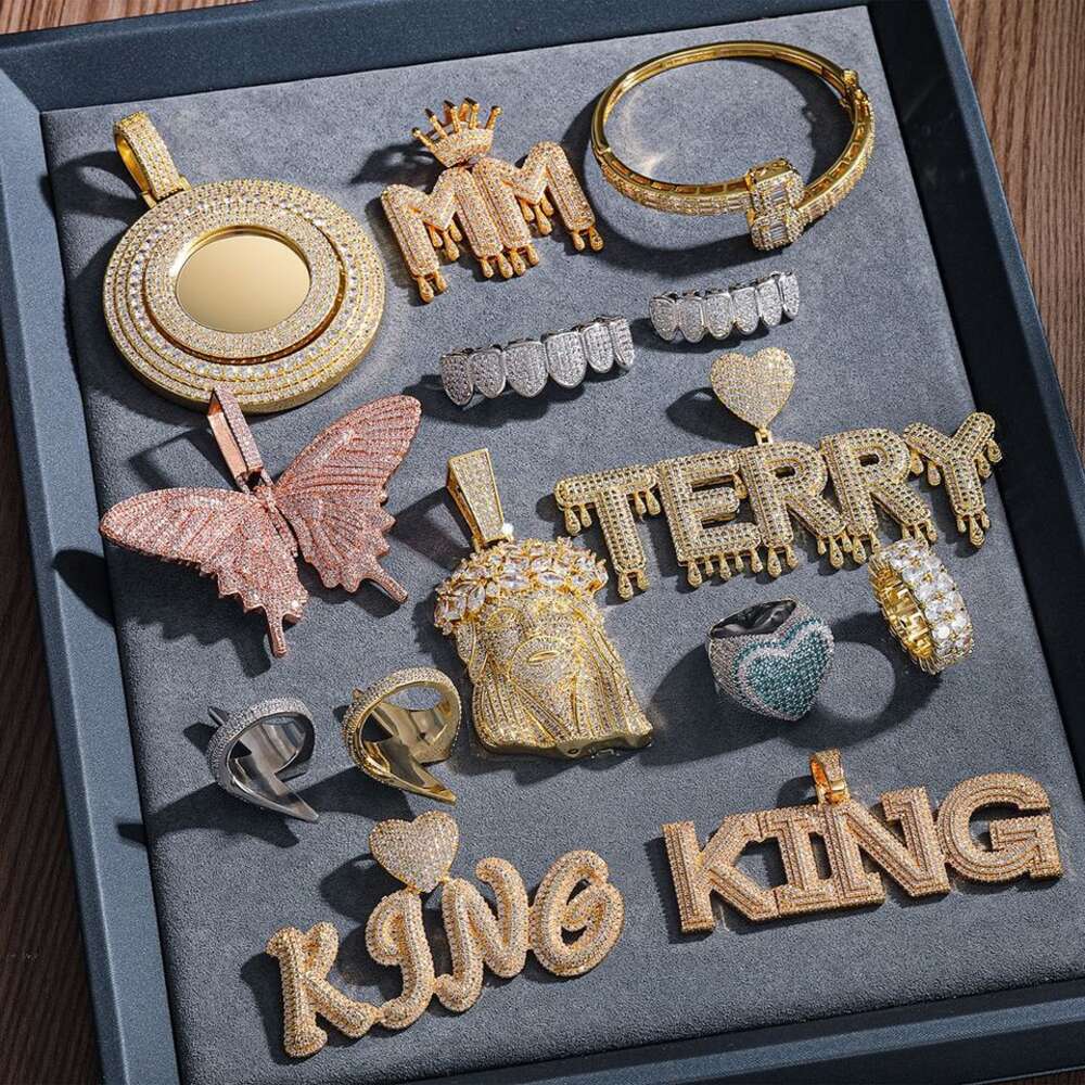 Custom Moissanite Pendant Diamond and Chain Vvs1 Passes Diamond Tester Hiphop Vvs Custom Moissanite Pendant for Men