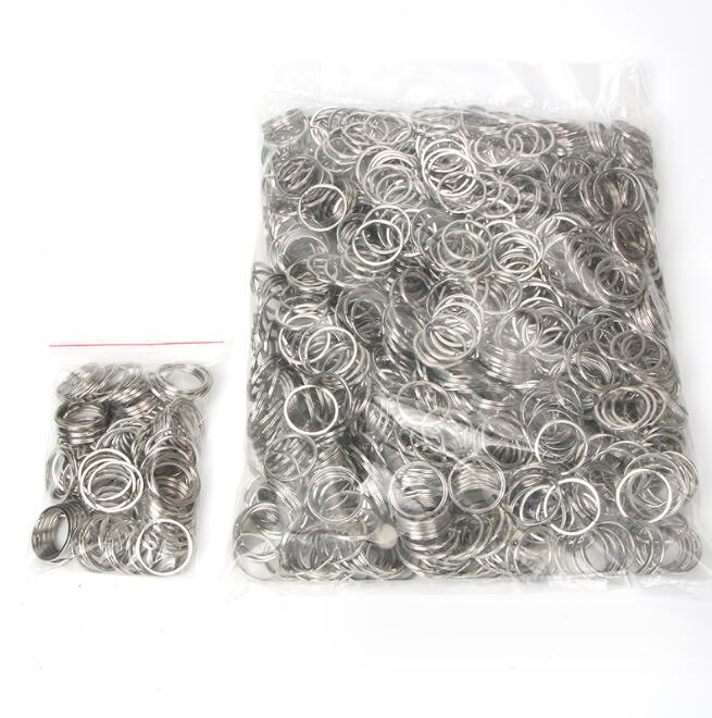 1 Inch Nickel Metal Split Key Rings Keyrings Bulk for Keychain and Art Crafts Office School Supplie 1.5x25mm