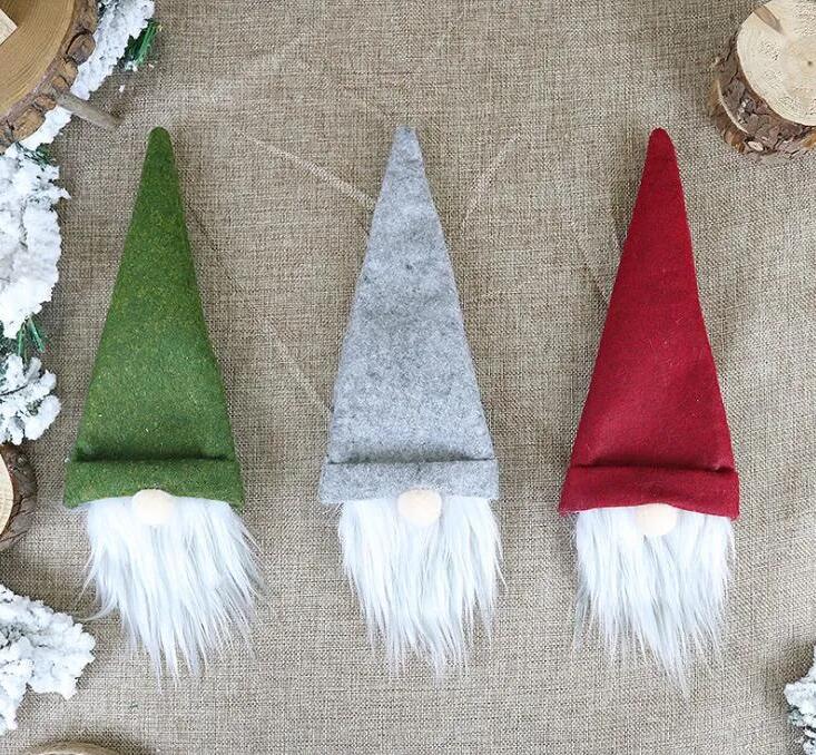 Christmas Wine Bottle Cover Handmade Swedish Gnomes Wine Bottle Toppers for Xmas Home Party Table Decorations Xmas Gifts