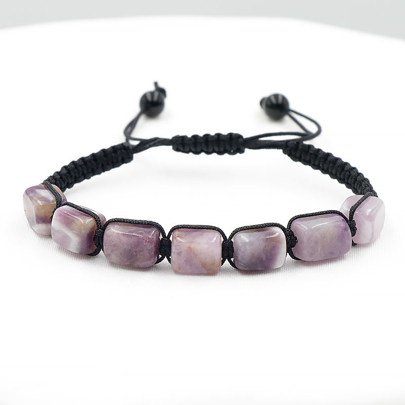 7 Chakra Stone Bracelets Reiki Healing Natural Gemstone Bracelets for Women Girls Yoga Wrist Chain Braided Rope Bracelets