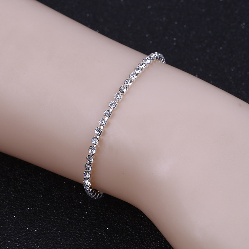Fashion Crystal Bridal Jewelry Sets Silver Color Choker Necklace Earrings Bracelet Wedding Jewelry Sets