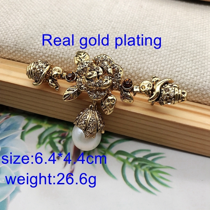 Pins Brooches s Big Bow Rectangle Blue Vintage Flower Pearl Pendant Banquet Jewelry Wholesale Highquality Accessories 230908