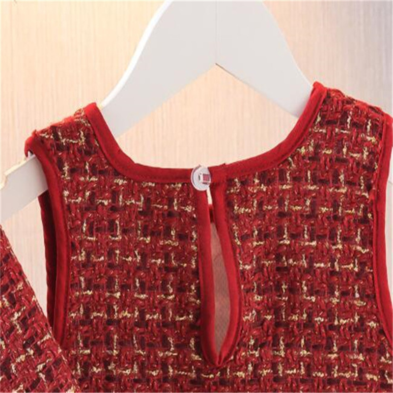 Spring Autumn Kids Girls Clothing Sets Fashion Children Princess Baby Long Sleeve Coat Jacket Tank Dress 3pcs Suit Outfits