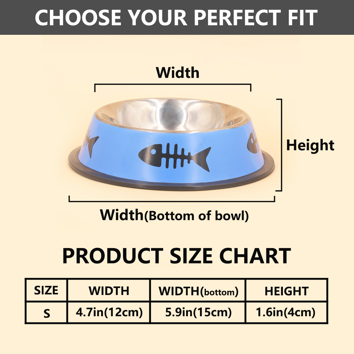YUEXUAN 2Pcs Cat Bowls Non-Slip Stainless Steel Small Cat Food Bowls Unbreakable Thicken Cat Feeder Suitable for Indoor Small Pets Easily Clean Lovely