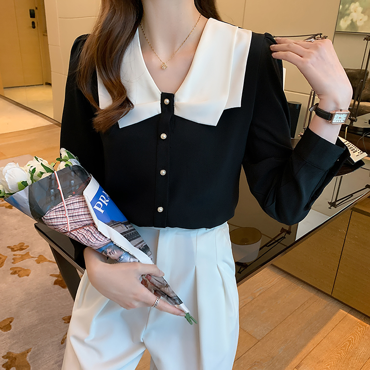 Women's Blouses Shirts Simple Autumn Elegant Single-Breasted Blouses Womens New Korean Loose Casual Vintage Shirts OL Office Wear Work Tops 2024