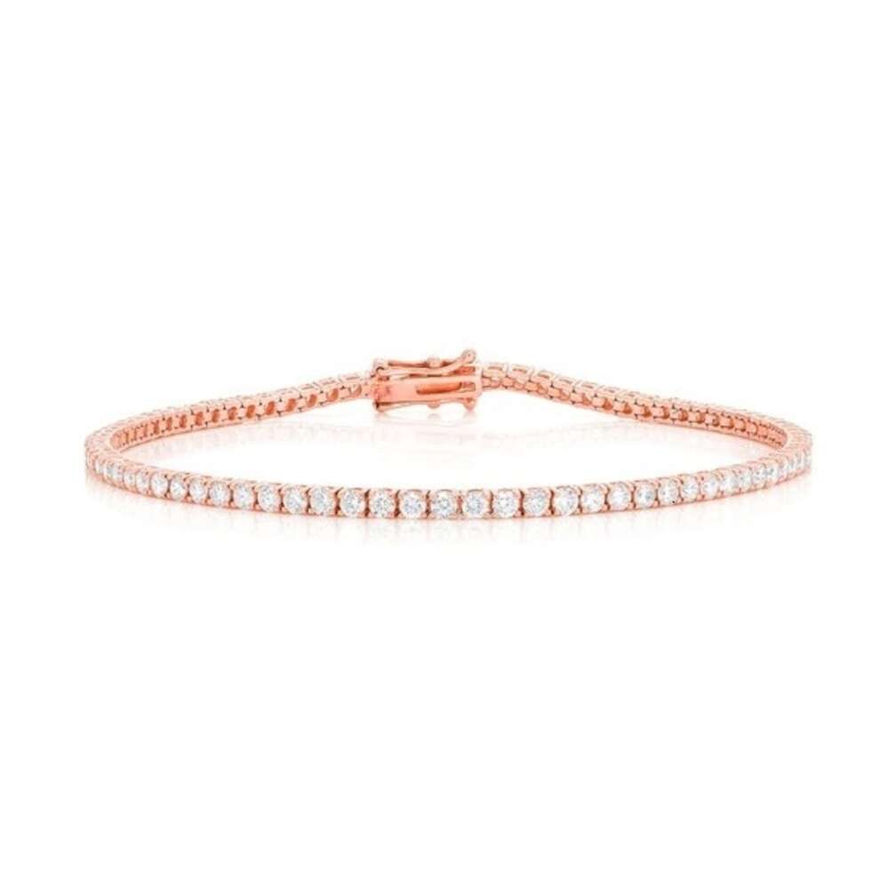 Wholesale Factory Price 6pt Prong Set Natural Dia Tennis Hip Hop Jewelry Good Quality Bracelet
