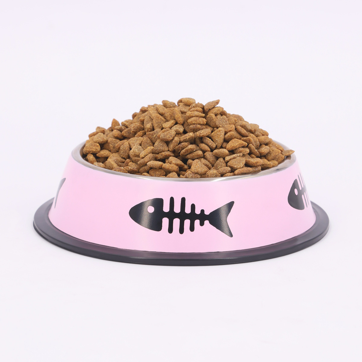 YUEXUAN 2Pcs Cat Bowls Non-Slip Stainless Steel Small Cat Food Bowls Unbreakable Thicken Cat Feeder Suitable for Indoor Small Pets Easily Clean Lovely