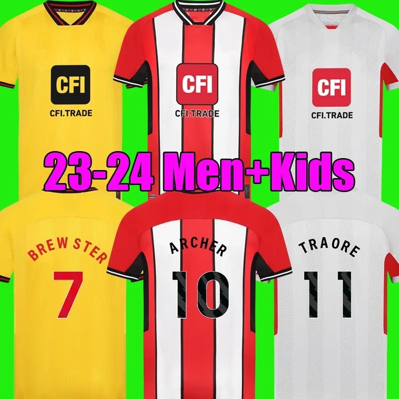 3XL 4XL 23 24 SHEFFIELD PROMOTION home away soccer jerseys Sander Berge UNITED John Egan Rhian Brewster SHARP Home away third away men kids football shirt