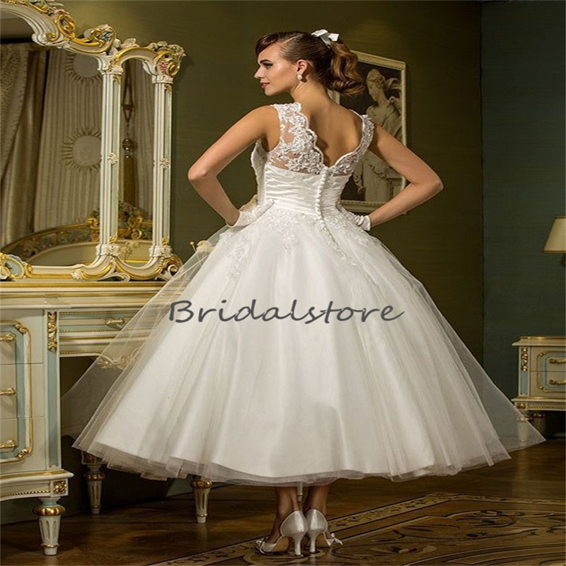 Vintage White Short Wedding Dress With Lace 19th Puffy A Line Lace Bride Dress 2023 Chic Women Hippies Civil Beach Boho Bridal Vestido De Novia Robe D