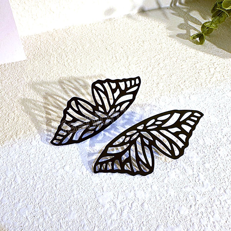 Fashion Hollow Butterfly Drop Dangle Earring For Women Metal Big Wing Pendant Earring Statement Jewelry Gift
