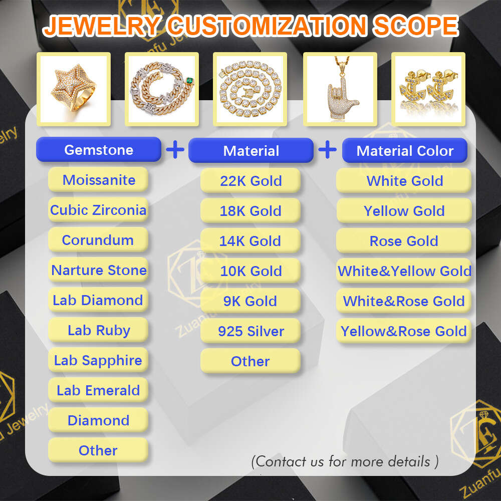 Necklace Iced Out Moissanite Dia Sier Round Mix Baguette Initial m Letter Pendant with 8mm Cuban Chain