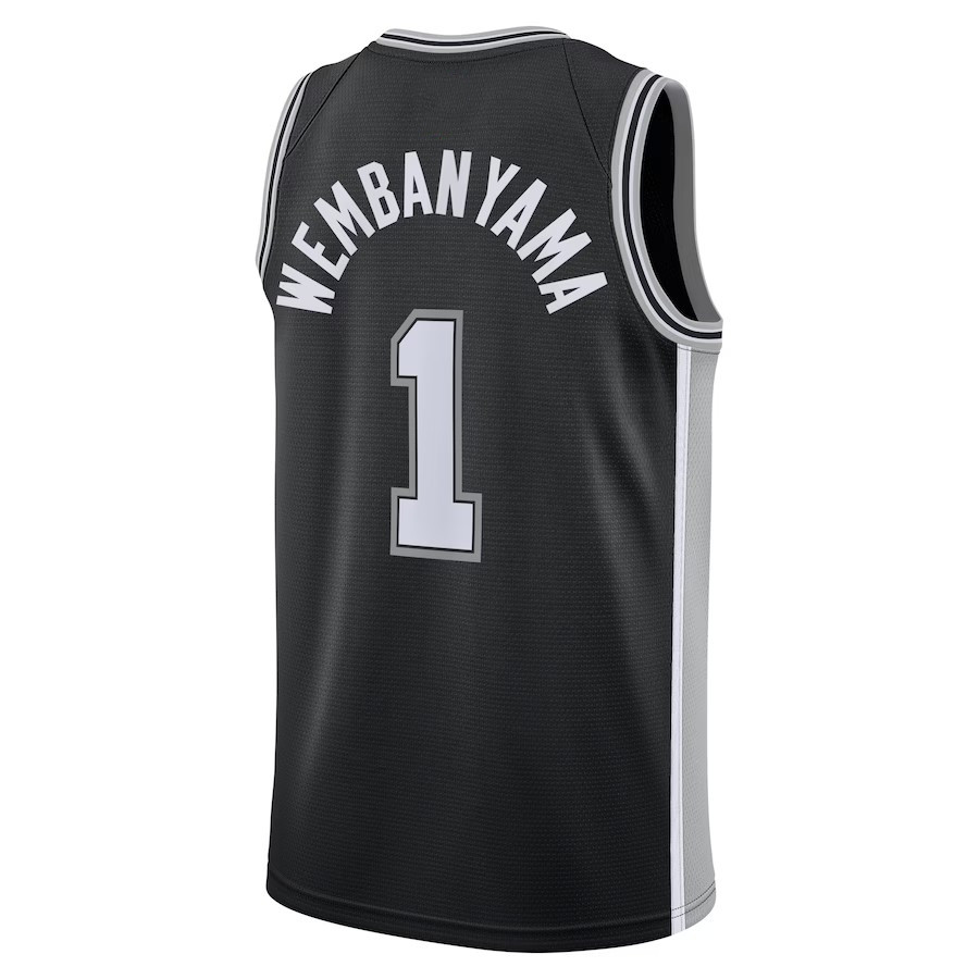 Victor Wembanyama 1 Jersey Youth Black Jerseys White Basketball Kids Stitched Jersey S-XL Mix Match Order