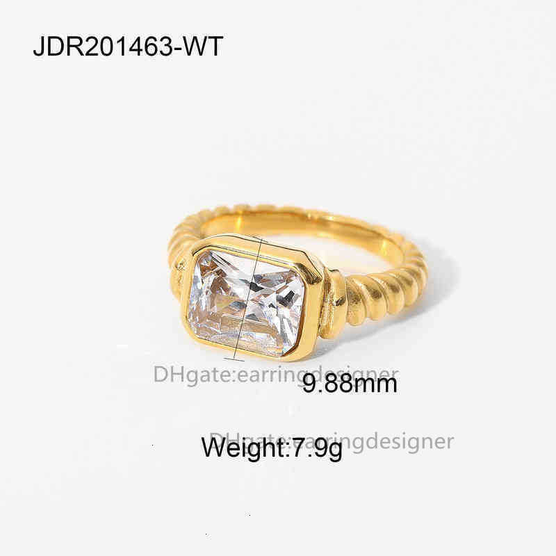 2022 Thin Ring Band Texture Engraved Small Square 3a Cubic Zirconia Stone Black White Green Red Gemstone zircon rings fashion ins trend niche design v