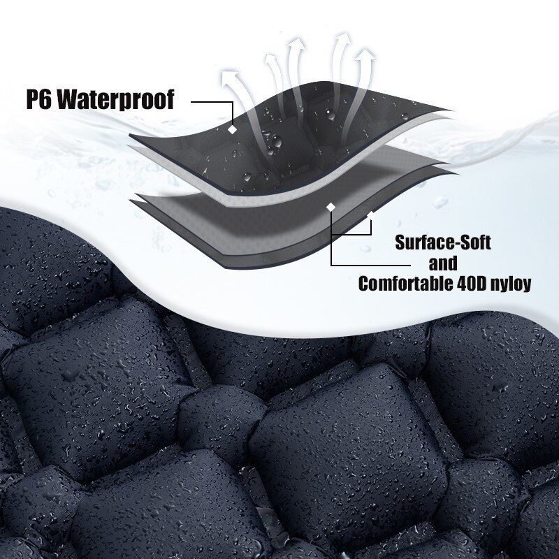 Outdoor Pads Camping Inflatable Mattress Sleeping Pad With Pillows Ultralight Air Mat Built In Inflator Pump Hiking 230909