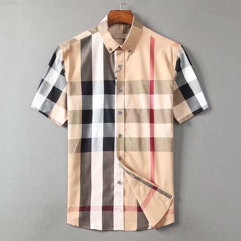 mens designer fashion summer quality Polos stripe sleeve shirt short high S Mens lapel casual mens t-shirt M-3XL Q2M9 burberrys2 Burberrys ZQY4