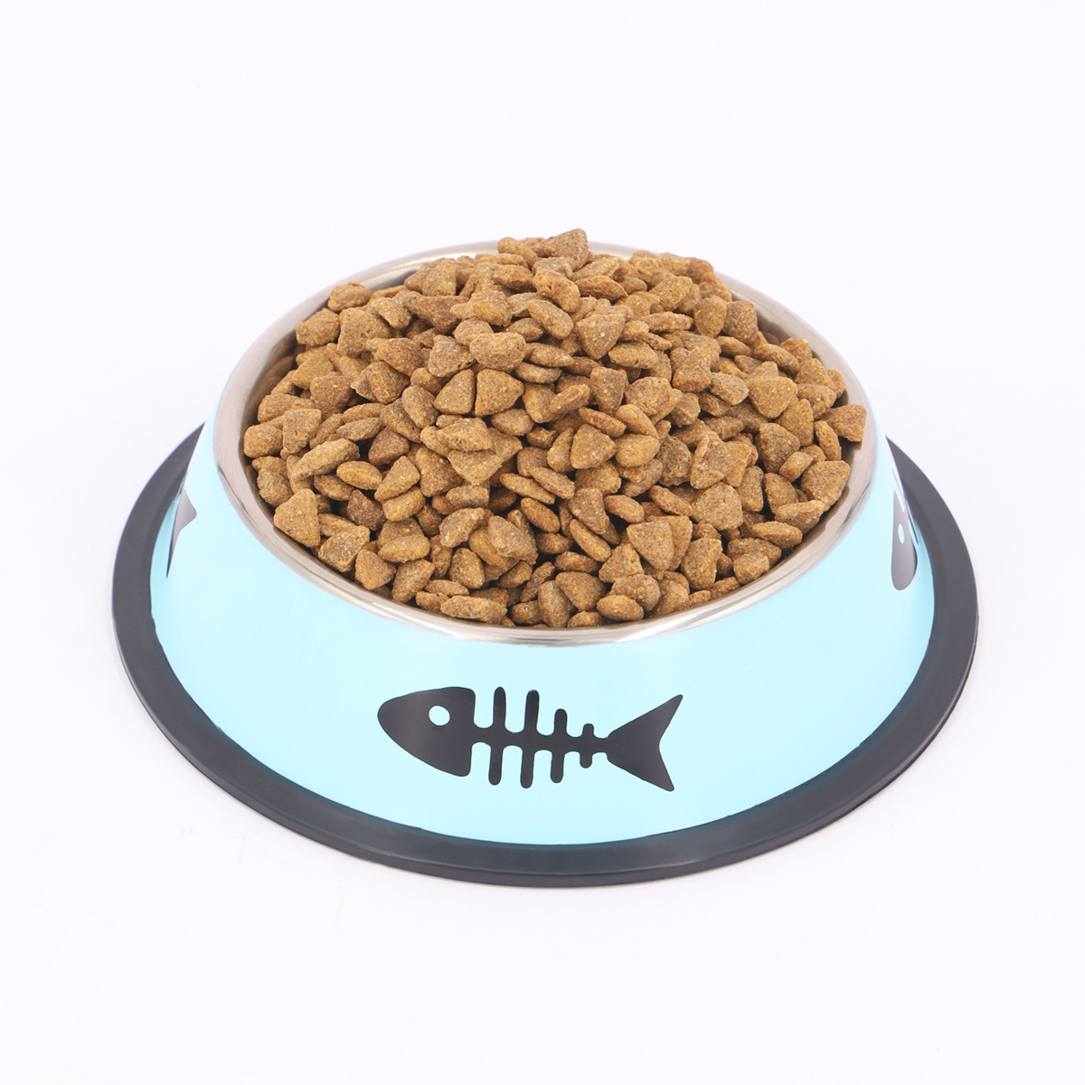 YUEXUAN 2Pcs Cat Bowls Non-Slip Stainless Steel Small Cat Food Bowls Unbreakable Thicken Cat Feeder Suitable for Indoor Small Pets Easily Clean Lovely