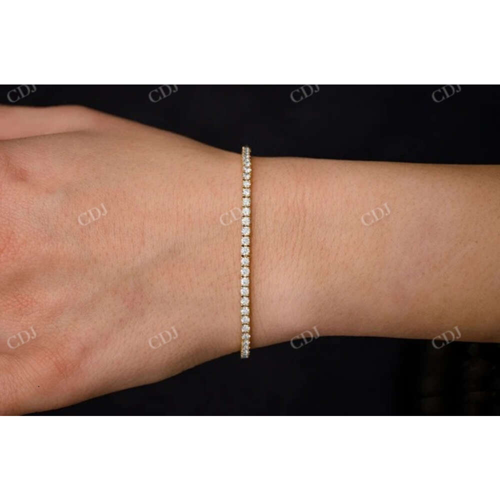Wholesale Factory Price 6pt Prong Set Natural Dia Tennis Hip Hop Jewelry Good Quality Bracelet