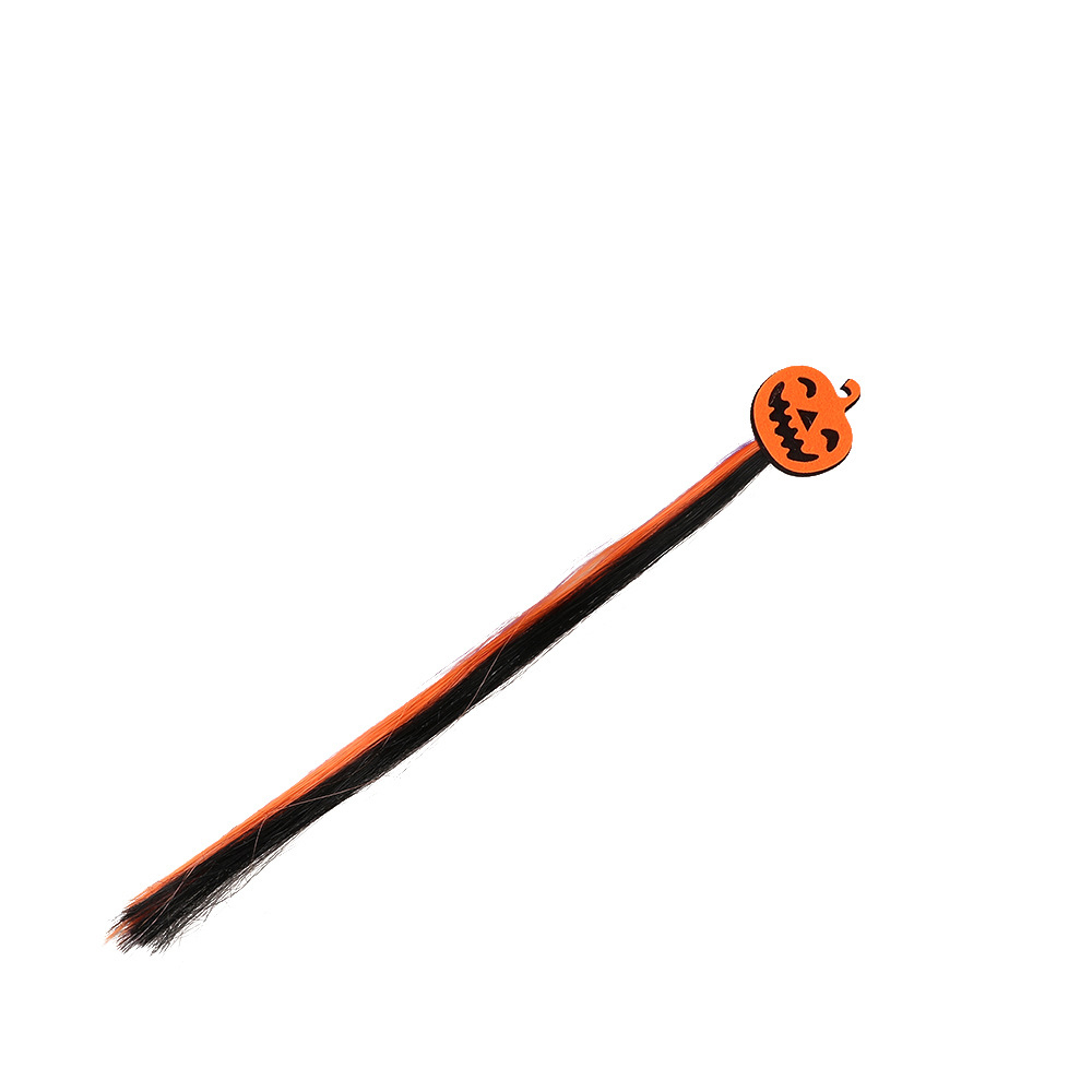 Halloween Wig Hair Clip Bat Pumpkin Funny Hairpins Party BB Clip Headdress Baby Girls Wig Pigtail Headwear 2650