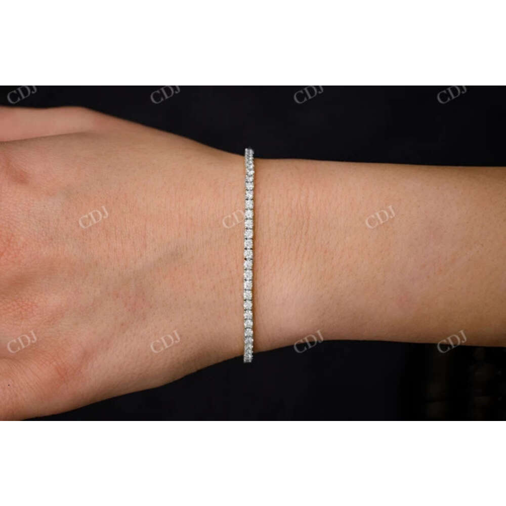 Wholesale Factory Price 6pt Prong Set Natural Dia Tennis Hip Hop Jewelry Good Quality Bracelet