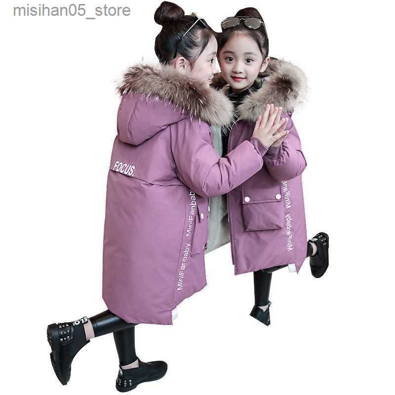 Down Coat Down Coat Children Girl Jacket Thick 9 Winter 8 Warm Fashion Parka Hooded Outerwear Clothes for Kids Girls Clothing 10 12 13 14T 221130 Q230