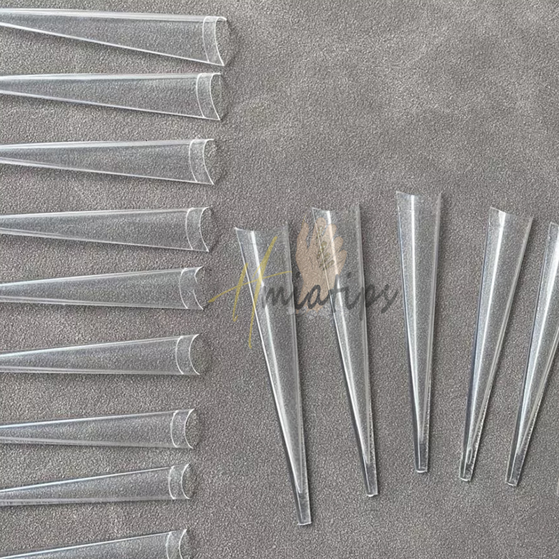 False Nails 500pcs 5XL Long Stiletto Acrylic Nail Tips Half Cover UV Gel DIY Polish Art Tool with Scale Artificial Mold 230909