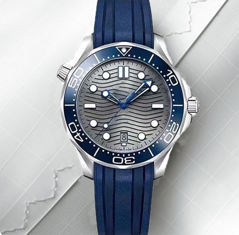 top quality mens designer watch luxury fashion automatic 2813 movement Omeg watches montre de luxe aaa moonswatch explorer reloj blue wave dial Wristwatches