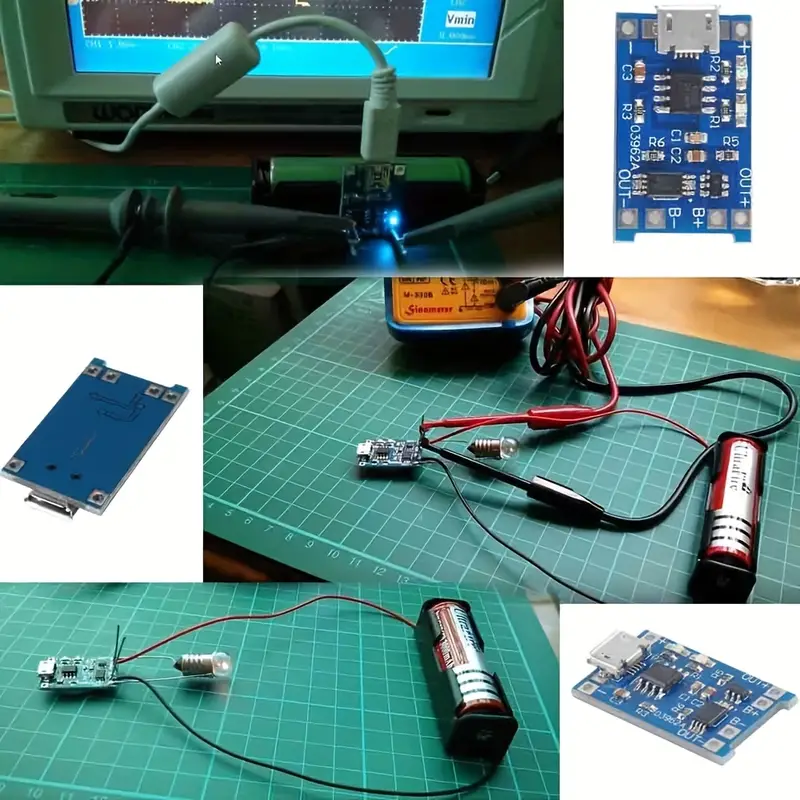 Type-c/Micro/Mini USB 5V 1A 18650 TP4056 Lithium Battery Charger Module Charging Board With Protection Dual Functions 1A Li-ion