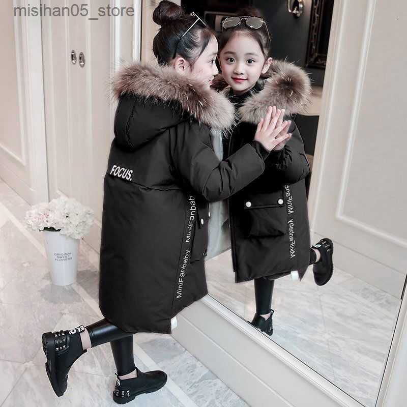 Down Coat Down Coat Children Girl Jacket Thick 9 Winter 8 Warm Fashion Parka Hooded Outerwear Clothes for Kids Girls Clothing 10 12 13 14T 221130 Q230