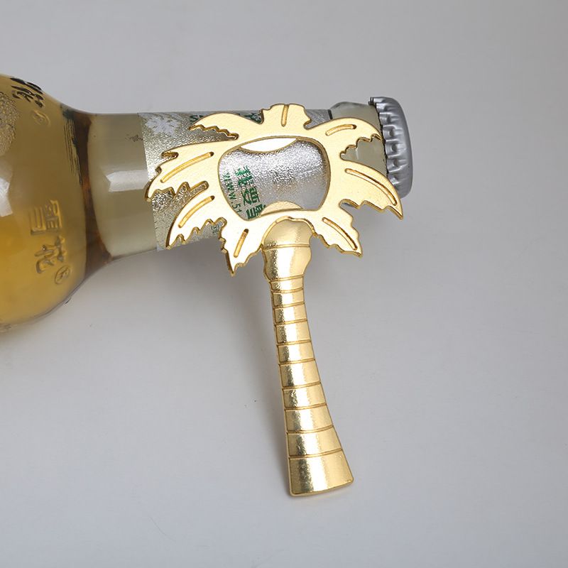 Wedding Favors Coconut Palm Tree Breeze Gold Alloy Beer Bottle Opener Party Gifts Supplies ZZ