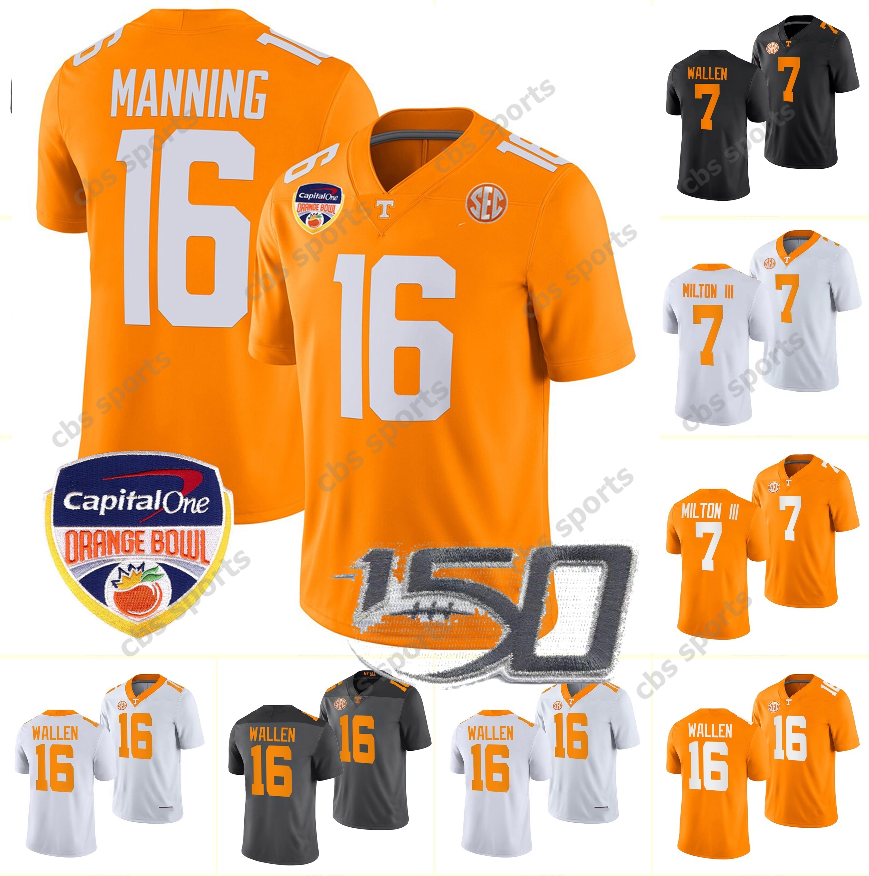Tennessee 7 Joe Milton III Bowl Vols Volunteers Jersey 6 Alvin Kamara 2 Jabari Small Gabe 0 Jaylen Wright 9 Ramel Keyton 15 Bru McCoy Hooker Hyatt Black Orange Gray White