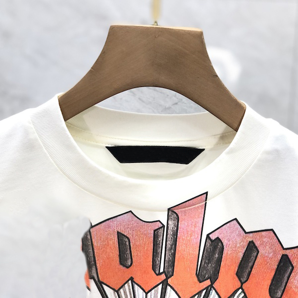 2023 Men's Shirts Designer T Shirt Cotton Round Neck Printing Quick Drying Anti Wrinkle Men Spring Summer High Loose Trend Short Sleev