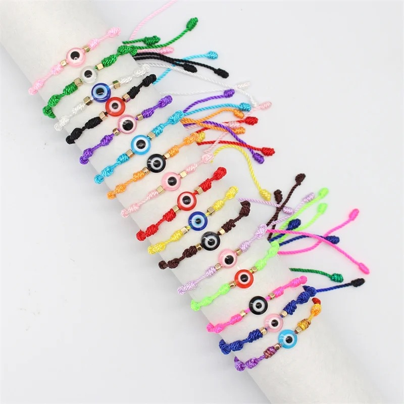 Turkish Blue Evil Eye Bracelets Women Men Couples Handmade Braided Lucky Red tie a knot Rope Bracelet