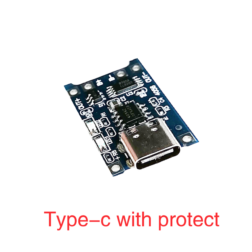 Type-c/Micro/Mini USB 5V 1A 18650 TP4056 Lithium Battery Charger Module Charging Board With Protection Dual Functions 1A Li-ion