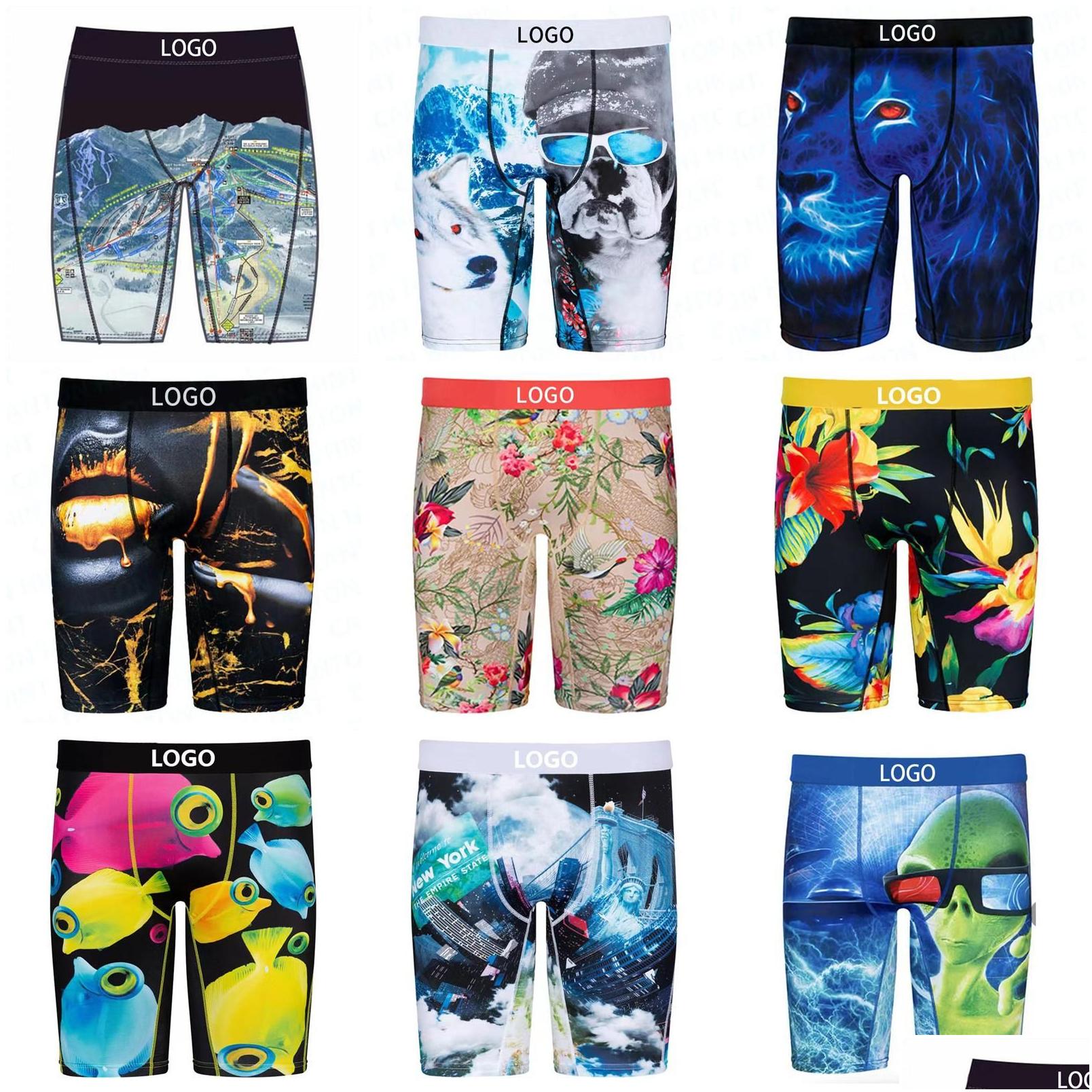 Underpants Men Underwear Designer Sexy Mens Boxers For Cueca Boxer Ropa Interior Hombre Vintage Gay Shorts Us Size Drop Delivery Appa Dhaui