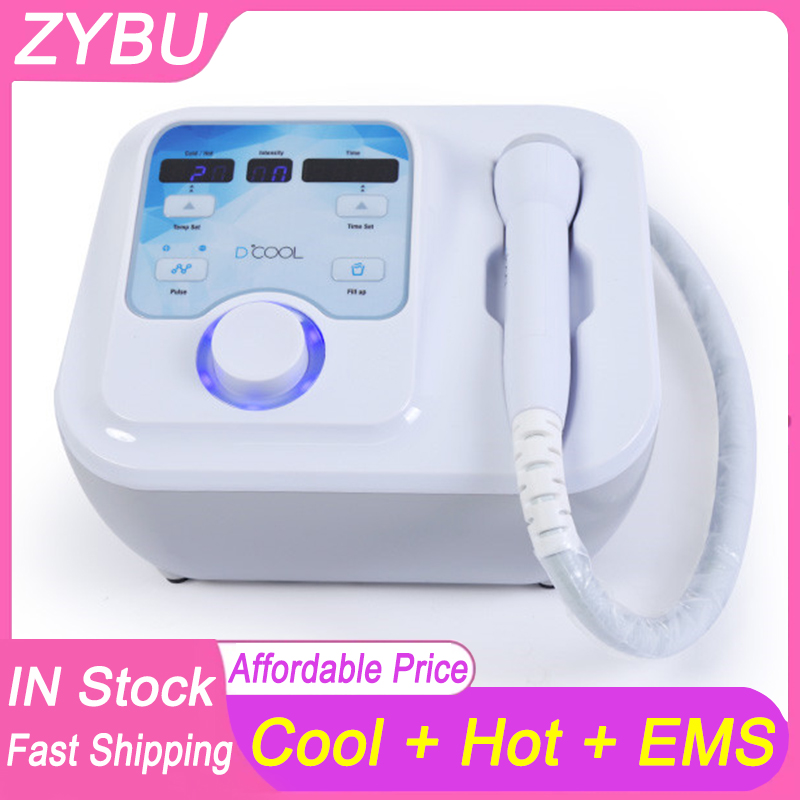 Portable Dcool Machine Skin Cool Hot EMS Skin Tightening Anti Puffiness Facial Heating Cooling Electroporation Beauty Device Skin Rejuvenation RF Mach