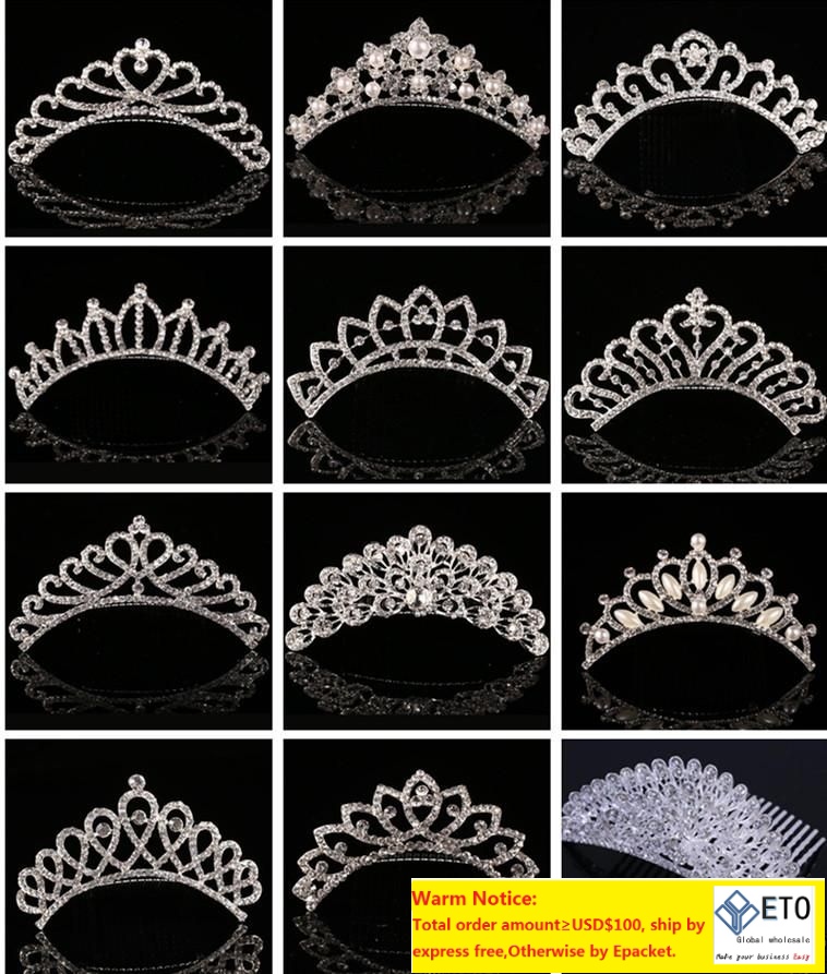 Wedding Tiara Crystal Bridal Tiara Crown Silver Color Tiaras Wedding Accessories Headpieces ZZ