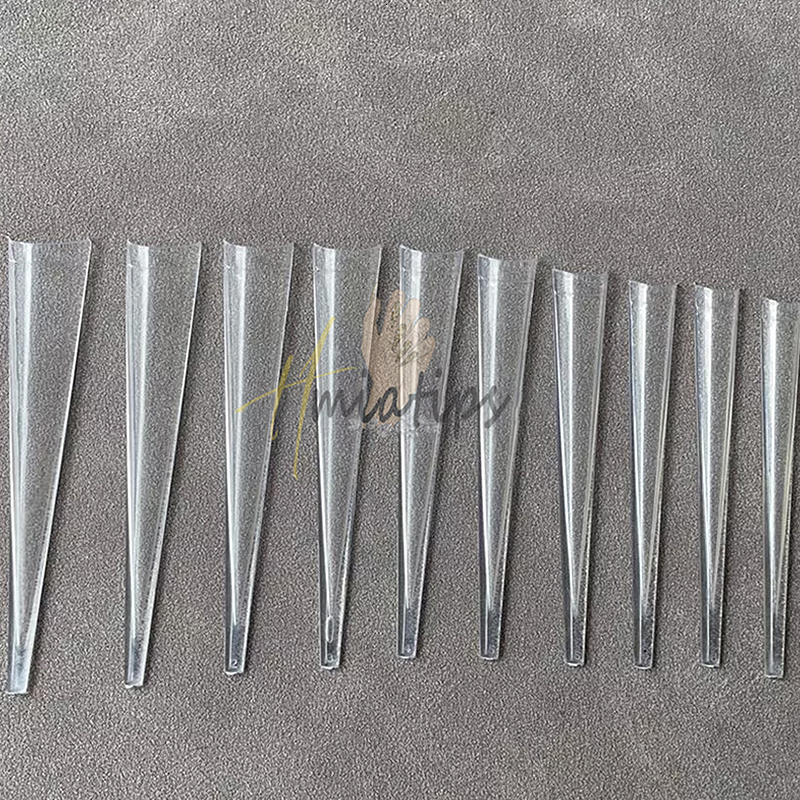 False Nails 500pcs 5XL Long Stiletto Acrylic Nail Tips Half Cover UV Gel DIY Polish Art Tool with Scale Artificial Mold 230909